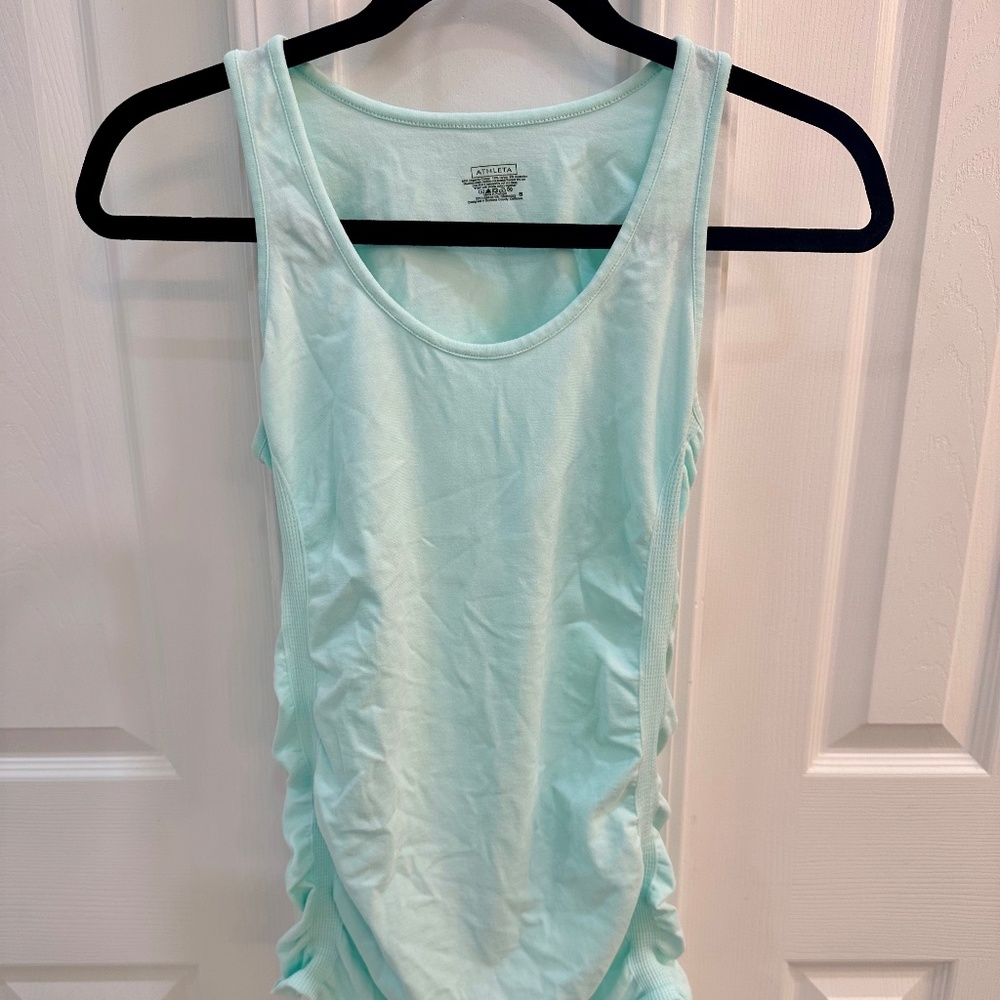 Athleta Sleeveless Full Length Ruched Tank Top